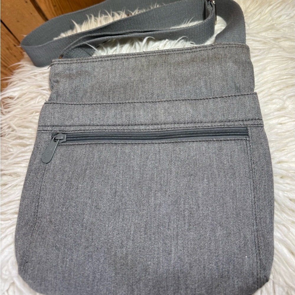 Thirty‑One Crossbody Style Bag Gray Adjustable Strap Organizer Purse